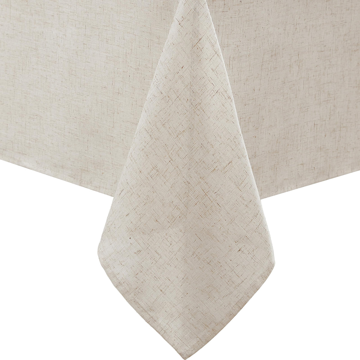 Laura Ashley Dothan linen blend tablecloth in linen-soft texture for elegant dining.