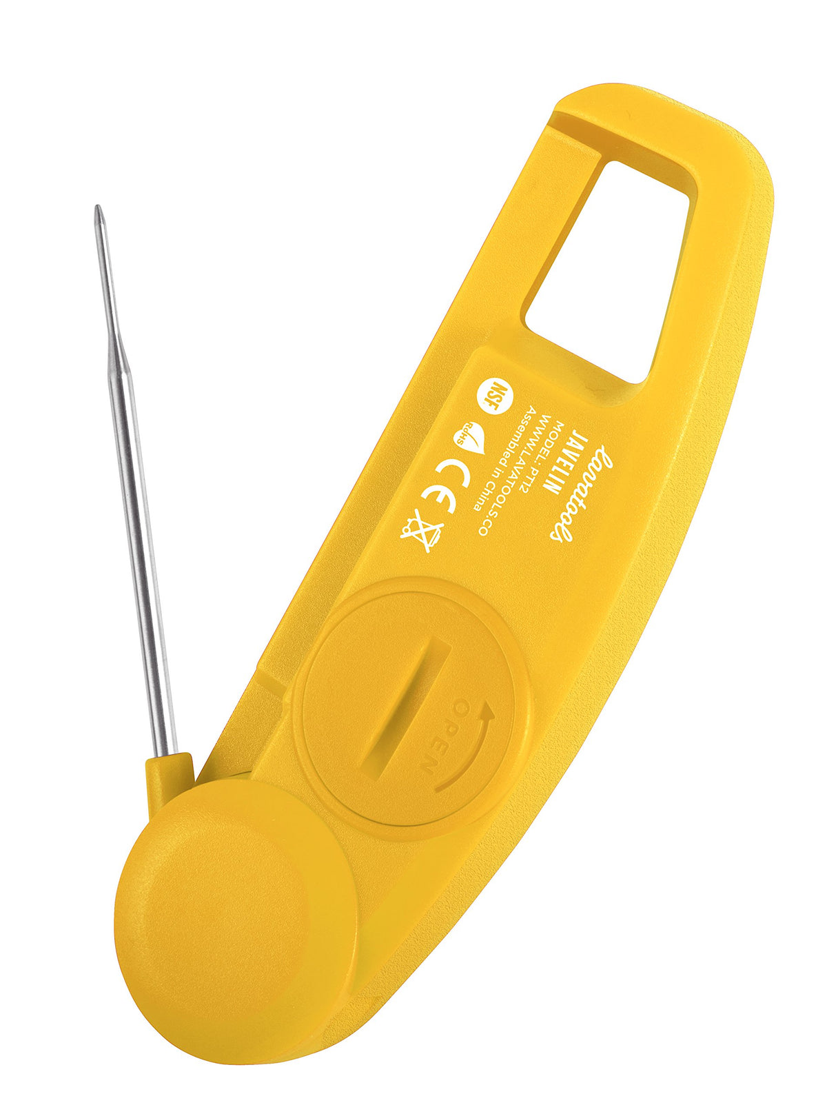 Lavatools Javelin folding probe demonstrates portable, space-saving design.