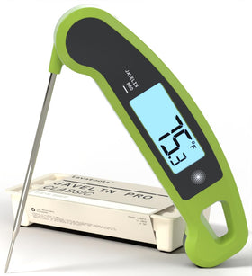 Lavatools Javelin Pro Classic Wasabi front view with quick, precise readings for grilling.