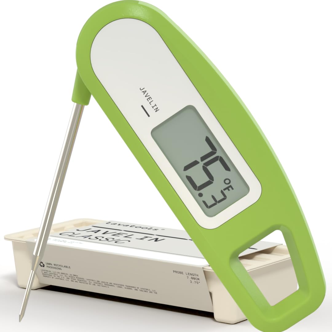 Lavatools Javelin Wasabi large display for quick temperature checks on the grill.
