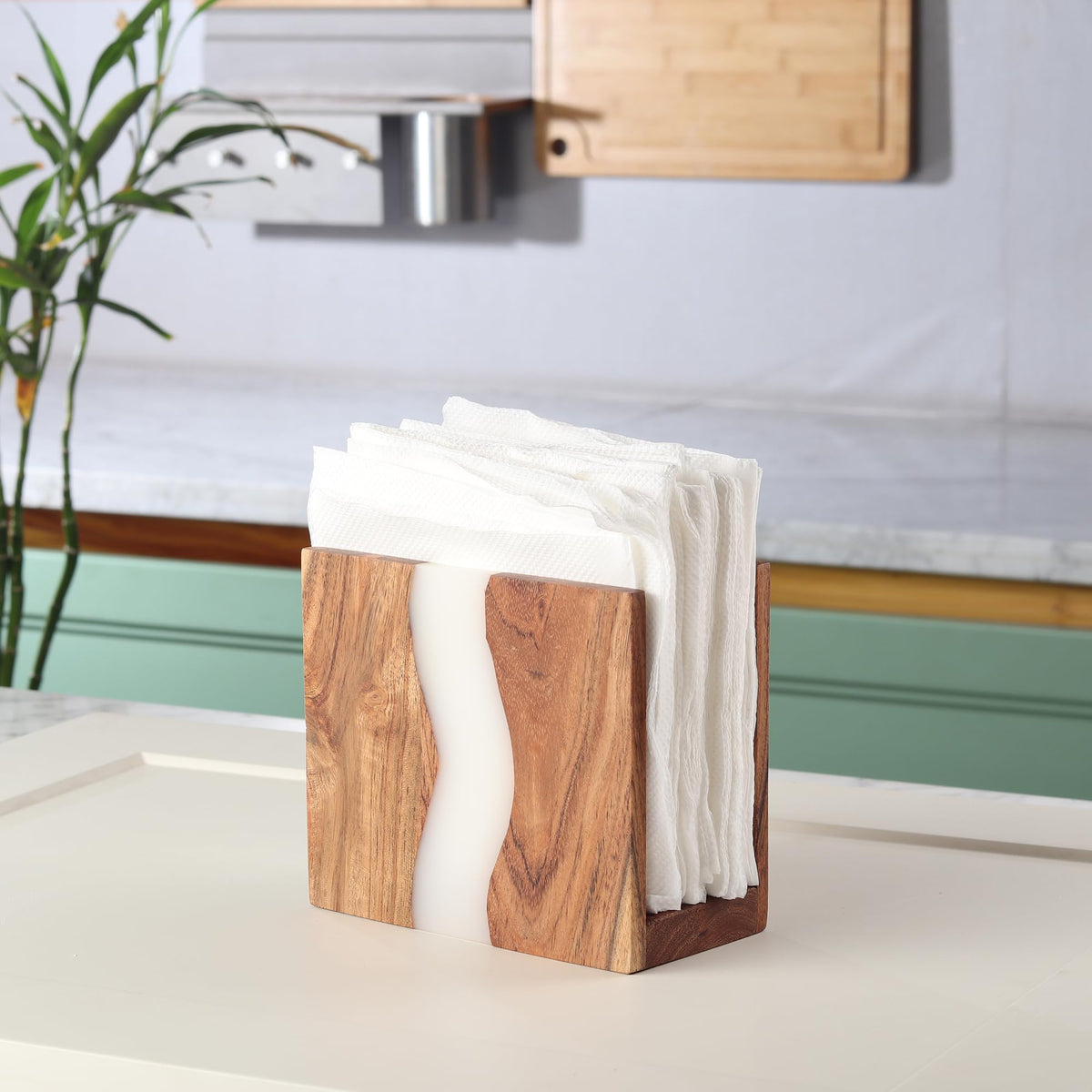 LAVAUK handcrafted in India; unique napkin holder for gatherings.