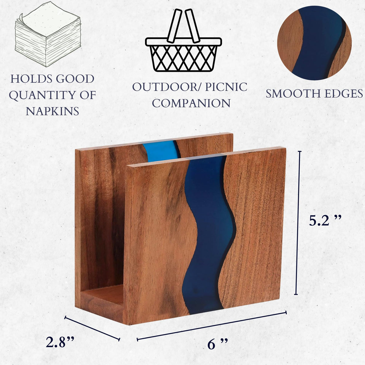 LAVAUK kitchen organization napkin holder, keeps counters tidy during meals.