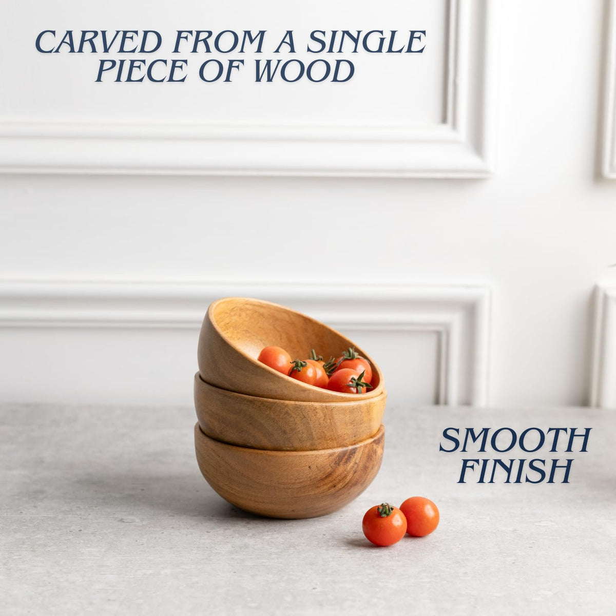 LAVAUX DESIGNS bowls designed for hot and cold foods without transferring heat