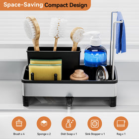Laveshop auto-drain base directing water to sink for a drier counter.