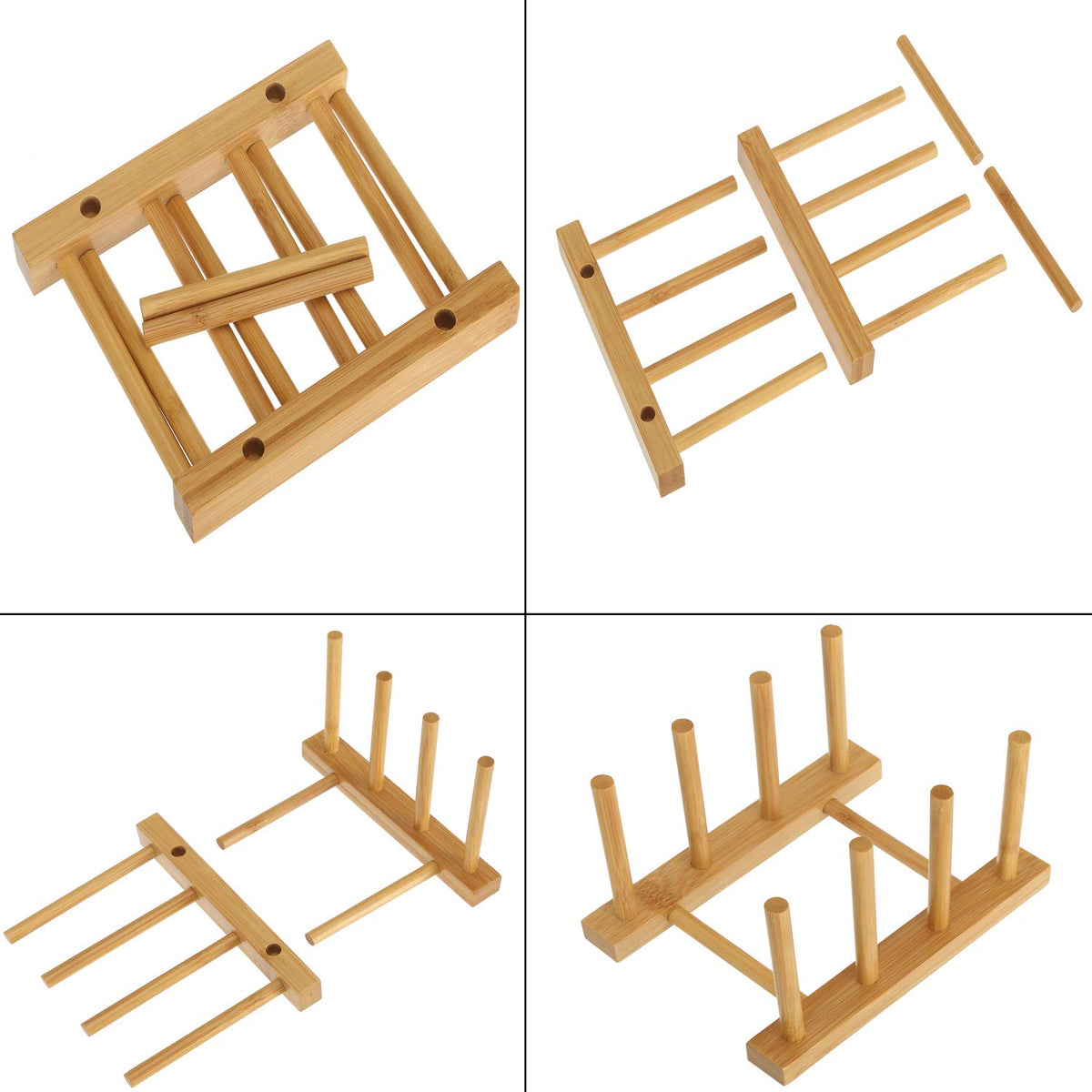 Lawei large 8-slot rack for bowls and lids after washing.