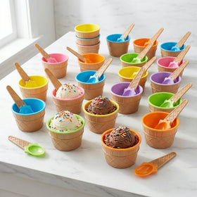 Lawei cone-shaped orange bowls for bright party moments