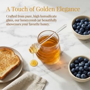 Lawei dishwasher-safe honey jar simplifies cleaning after meals.