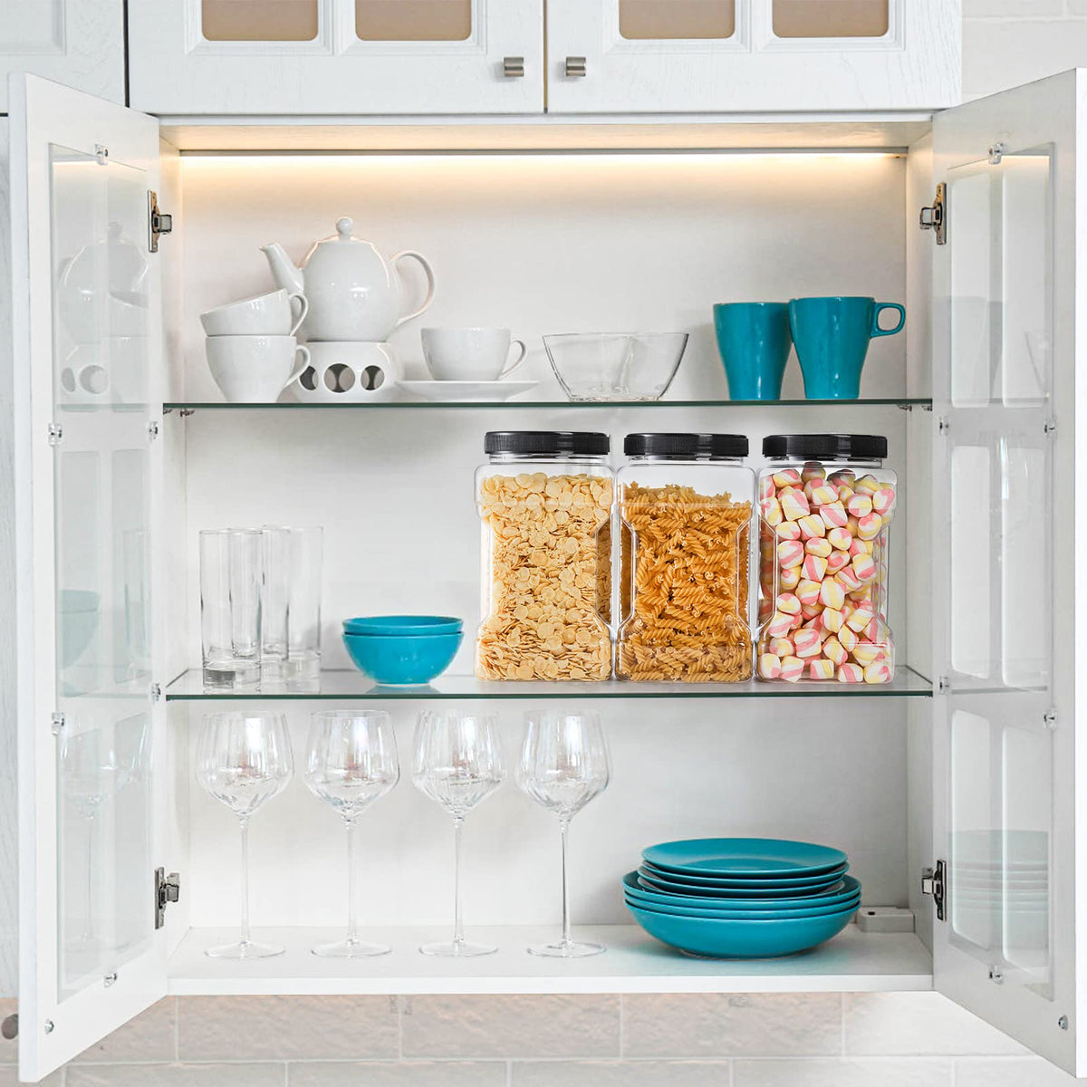 Lawei kitchen storage jar ideal for bulk dry goods and cereals.