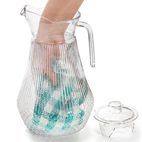 Lawei BPA-free acrylic pitcher stored in the fridge for ready drinks.
