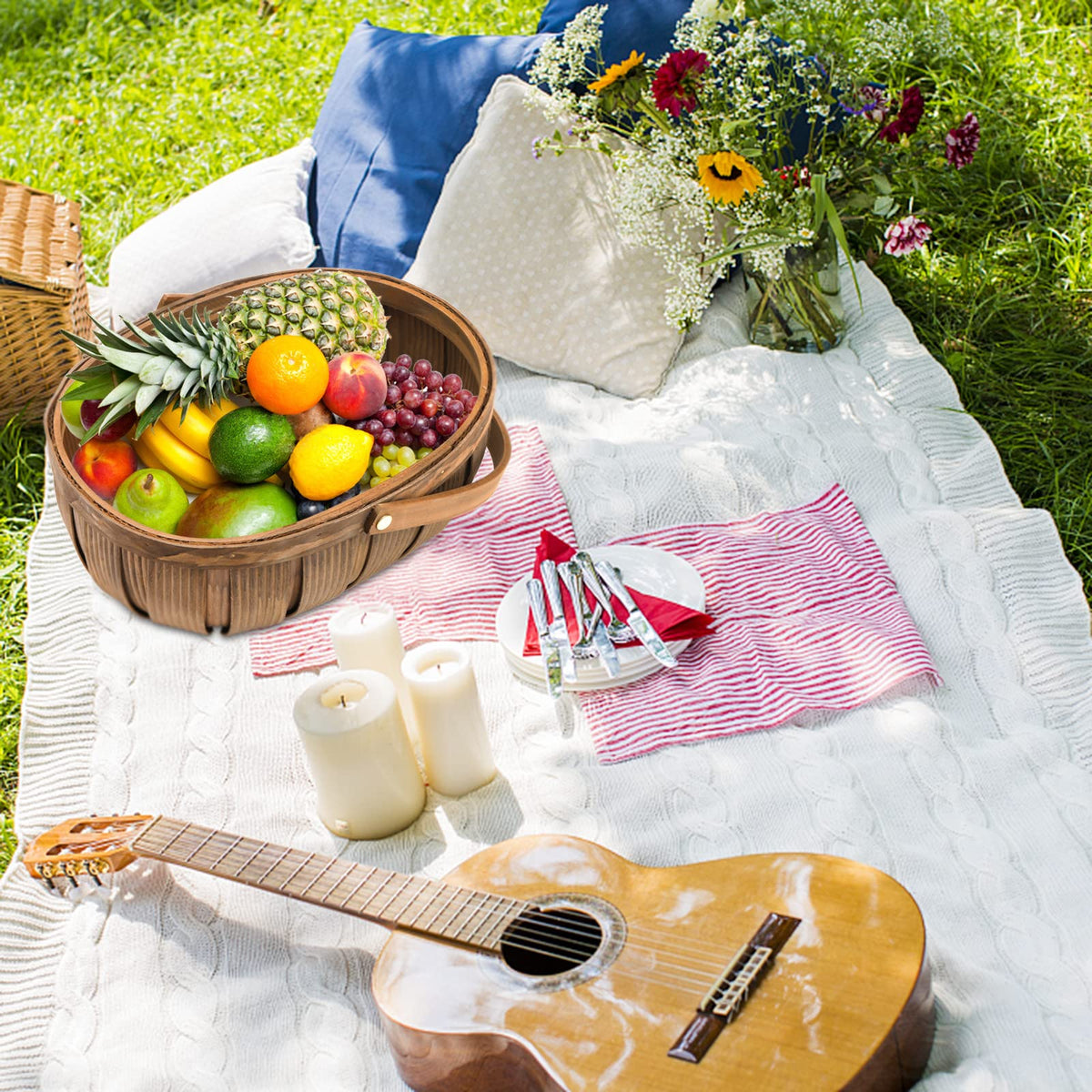 Lawei wedding and gift-ready wooden basket for special occasions.
