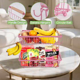 Lawhood-Mijin countertop fruit stand on a kitchen counter for tidy display