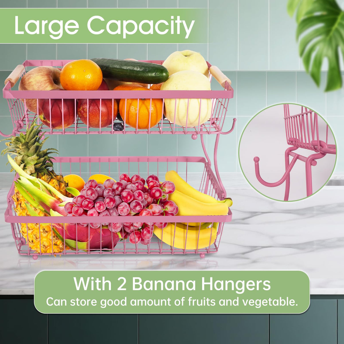 Lawhood-Mijin detachable two-tier baskets for flexible fruit or bread display
