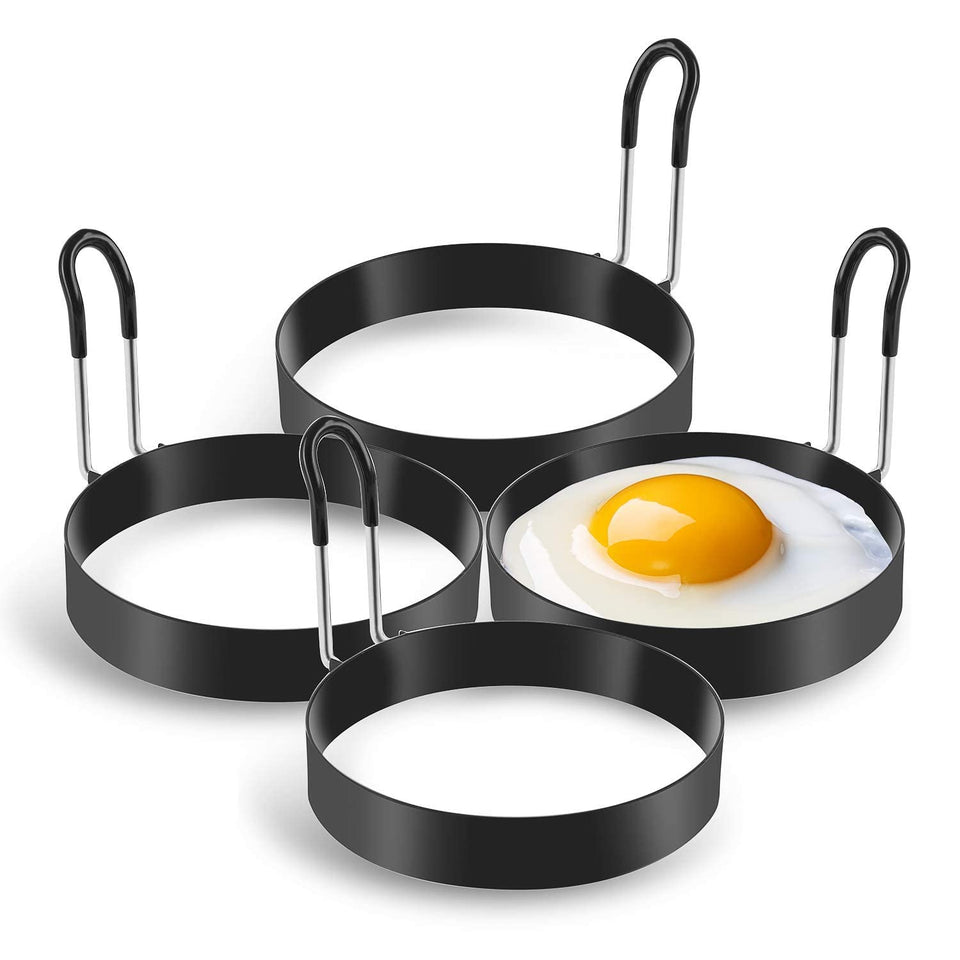 Laxinis World eggs rings 4-pack for perfectly round eggs every morning.