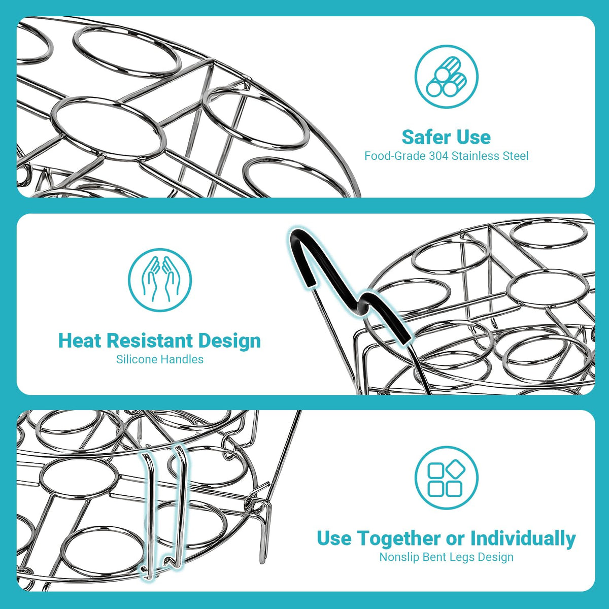 LayaVilla seven-in-one kitchen tool doubles as cooling rack and trivet