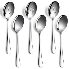 LayHyand 6-piece serving spoons set ready for table service and entertaining.