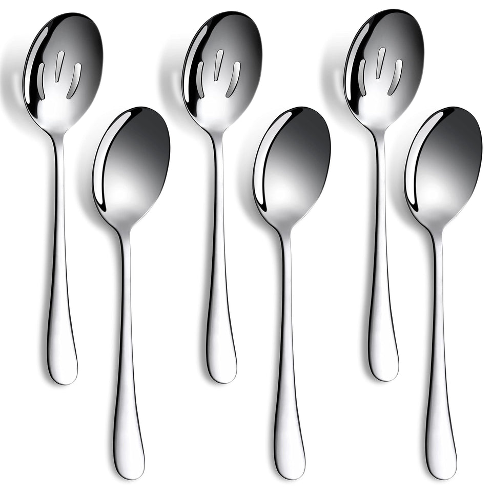 LayHyand 6-piece serving spoons set ready for table service and entertaining.