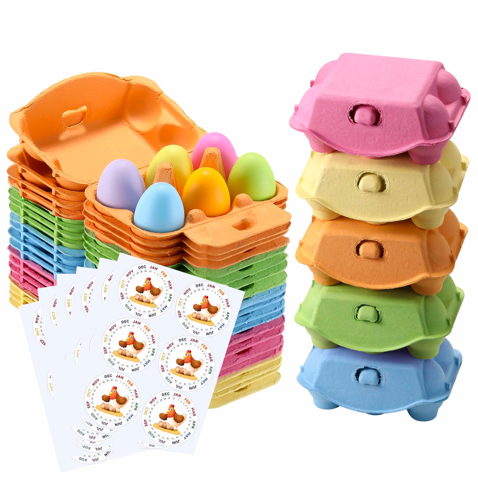LayHyand colored half dozen egg cartons for vibrant Easter displays