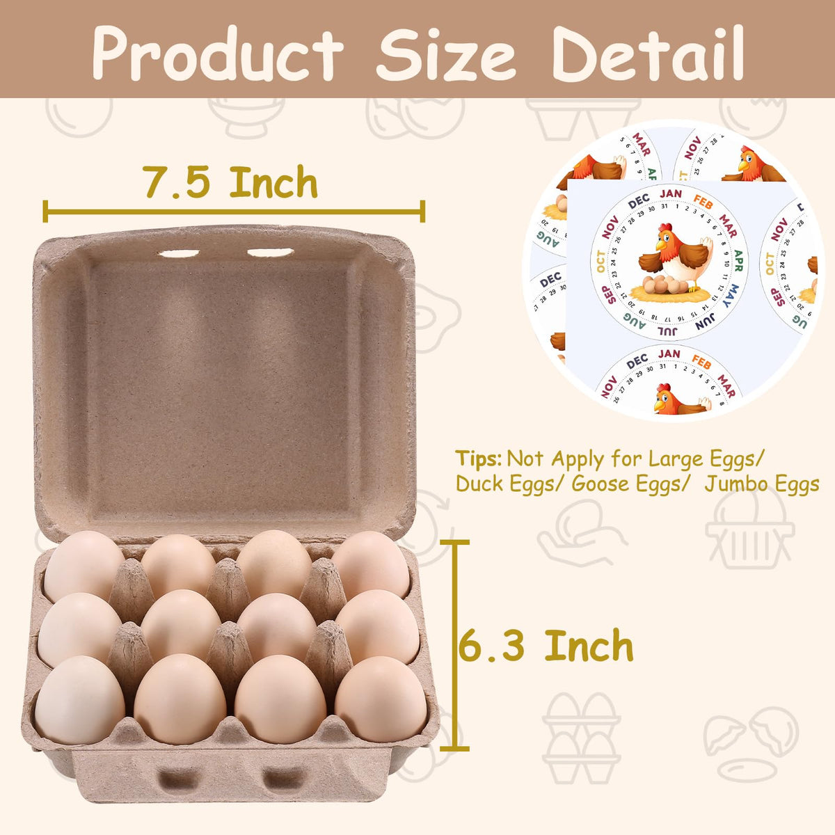 LayHyand logo-ready egg carton for custom branding at markets.
