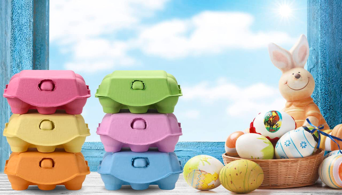 LayHyand Easter-ready cartons in six colors for festive displays.
