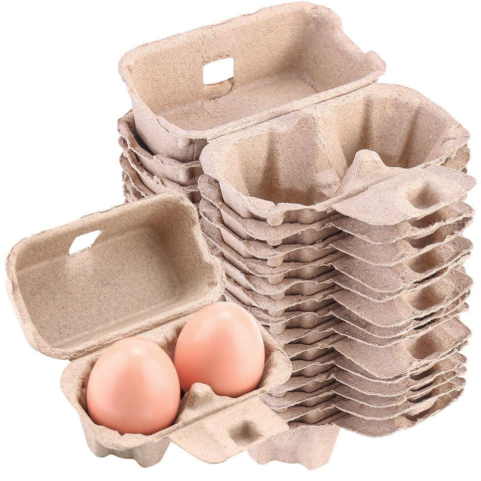 LayHyand 2-cell egg carton bulk design keeping eggs organized and protected