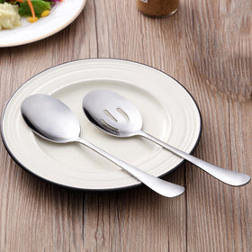 LayHyand slotted serving spoons help skim fats and strain broth efficiently.