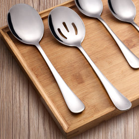 LayHyand stainless steel buffet utensils provide durable, dishwasher-safe performance.