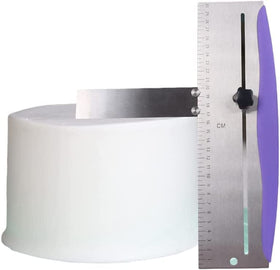 Laylaxy 12-inch stainless steel cake scraper leveler for precise cake layers.