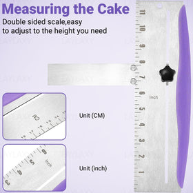 Laylaxy adjustable-height cake scraper adapts to different heights.