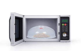 Layron dishwasher-safe cover cleans quickly after meals.
