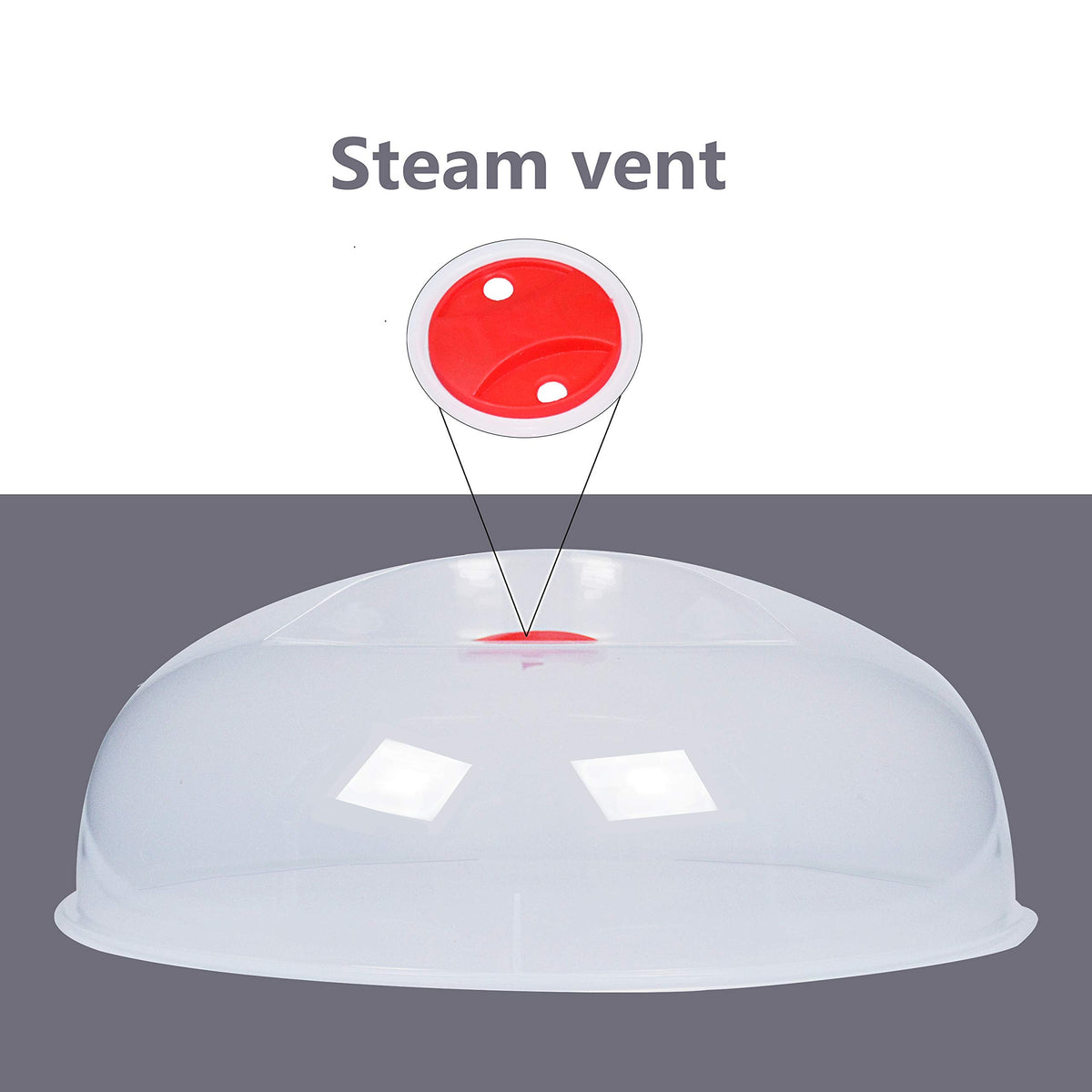 Layron cover fits most plates and bowls, reducing mess during reheating.
