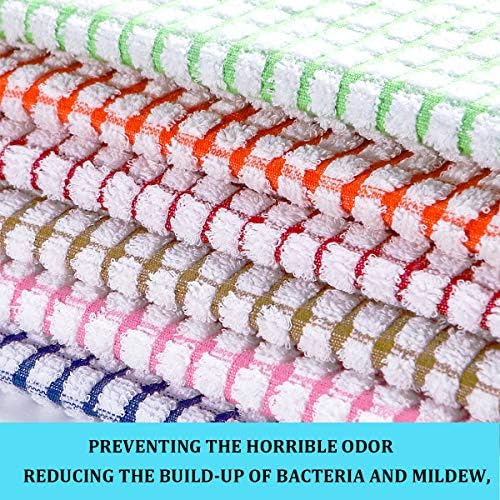 LAZI blue plaid towel: highly absorbent for spills and drying