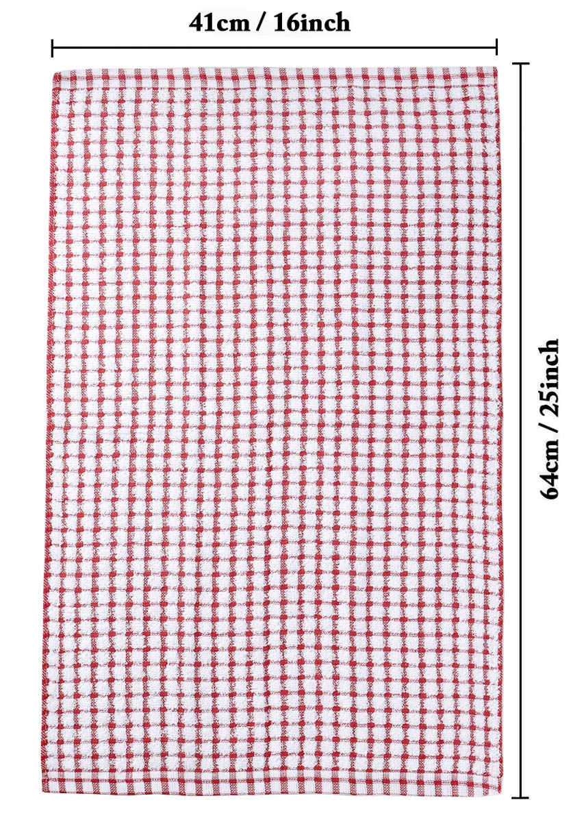 LAZI green plaid towel: durable and plush for daily kitchen tasks
