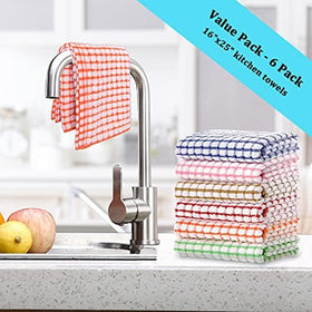 LAZI navy blue plaid towel: anti scratch protection for silverware