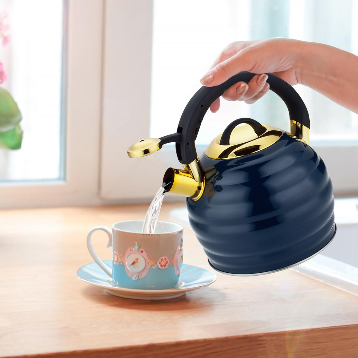 Durable 5-layer bottom Lazneyru kettle for even heating