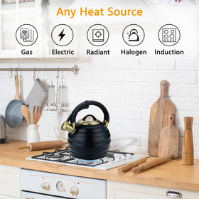 Lazneyru kettle bottom base shows five-layer construction for even heating.