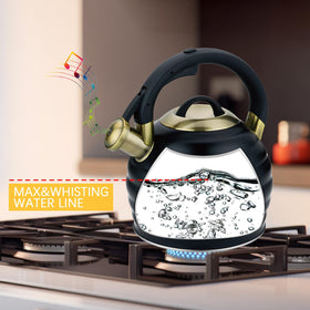 Lazneyru kettle ergonomic handle provides comfortable one-hand pouring.
