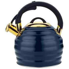 Lazneyru tea kettle on stove top with whistling spout for quick boiling