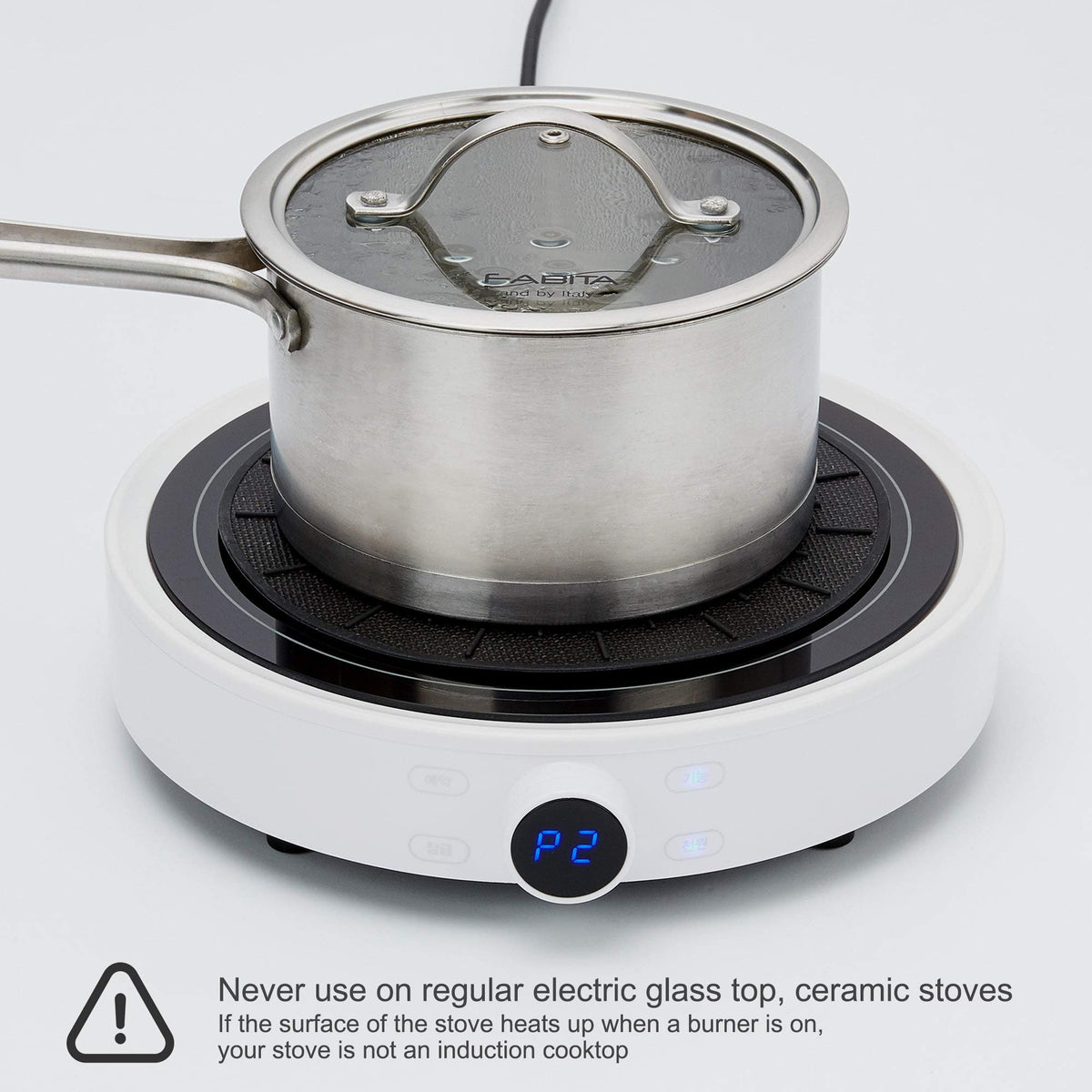 Compact 6.2 inch Lazy K mat fits standard induction cooktops