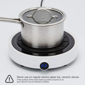 Compact 6.2 inch Lazy K mat fits standard induction cooktops