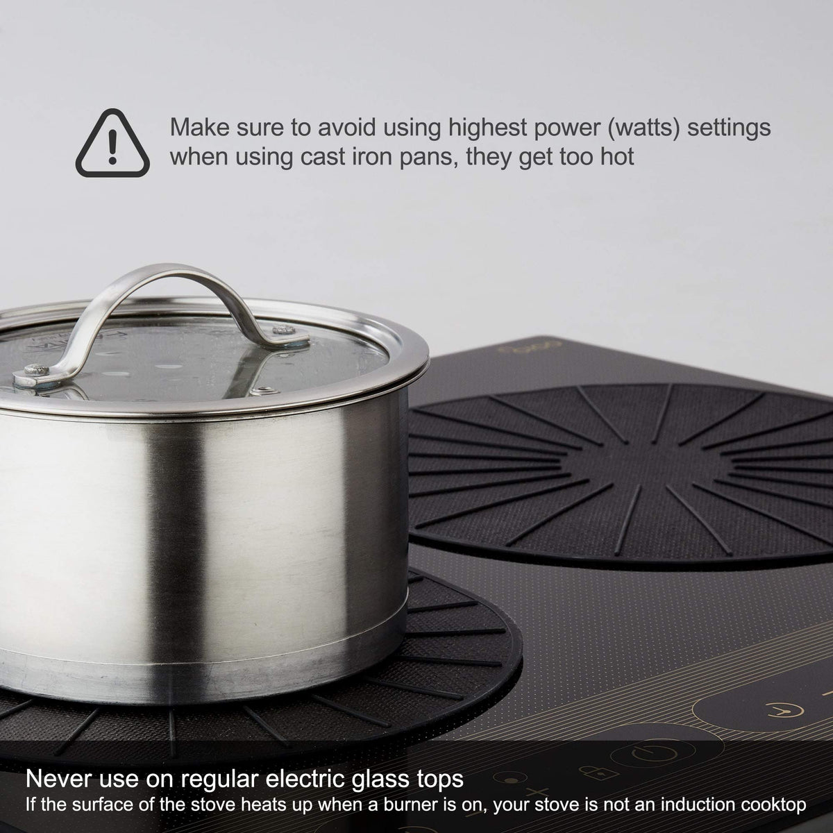 Edge detail of Lazy K mat emphasizing heat resistance up to 480F