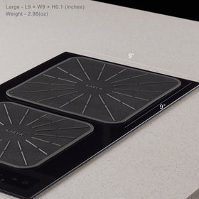 Lazy K 9in induction mat provides kitchen protection against scuffs and scrapes.