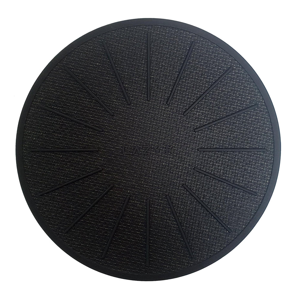 Lazy K induction mat top view highlighting the non-slip surface for secure pots