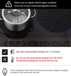 Lazy K mat under a magnetic pan demonstrates induction compatibility