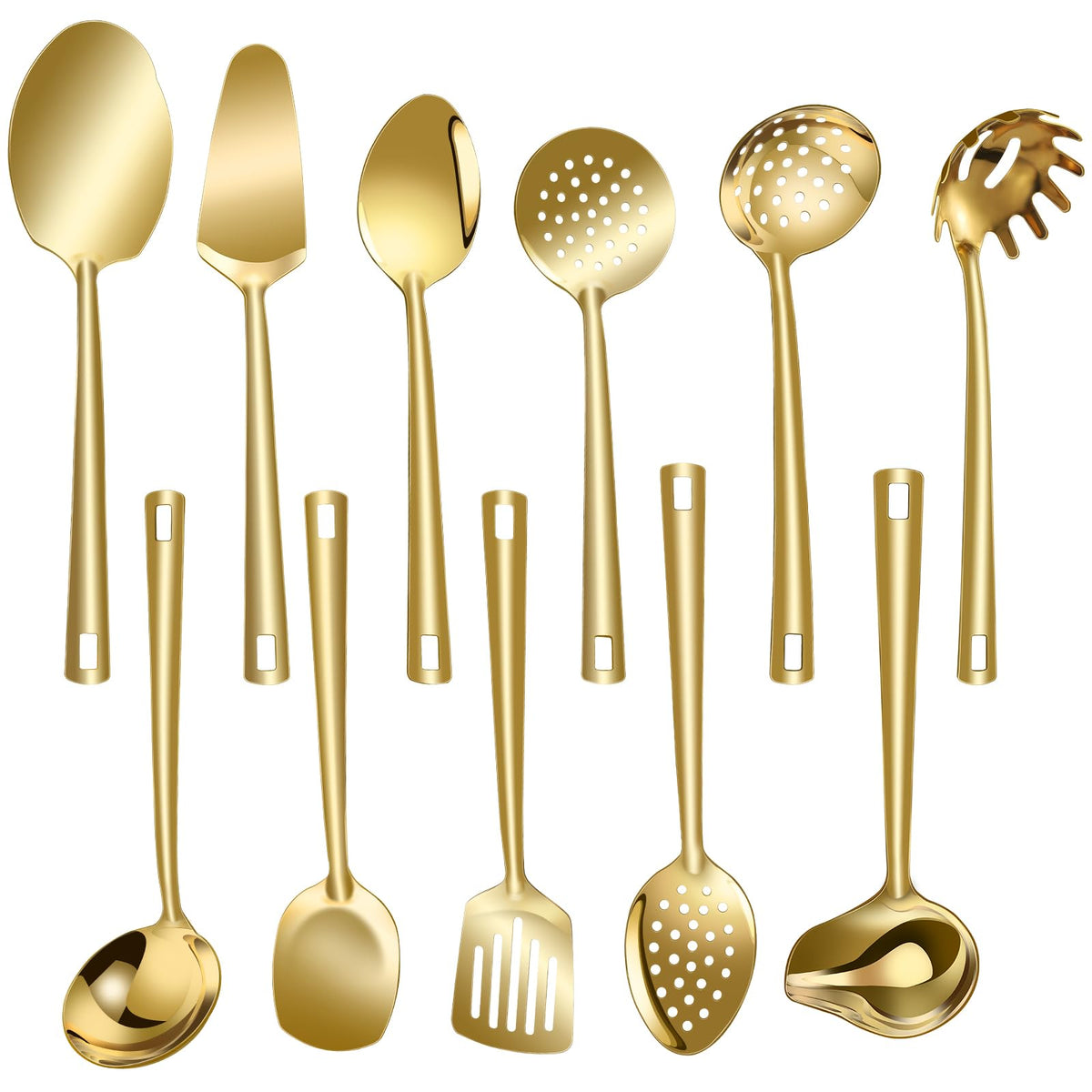 Lazycorner 11-piece stainless steel utensil set ready for everyday cooking