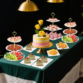 Lazycorner cake display tower adds height and focus to celebration desserts