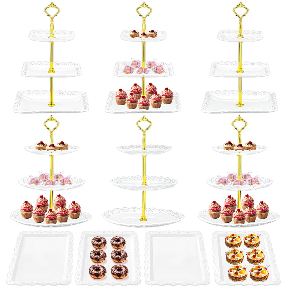 Lazycorner dessert stand assembly showing a sturdy, versatile display for sweet treats
