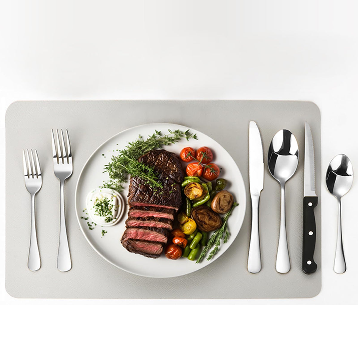 Lazycorner table setting with silverware; reliable daily performance for family meals.