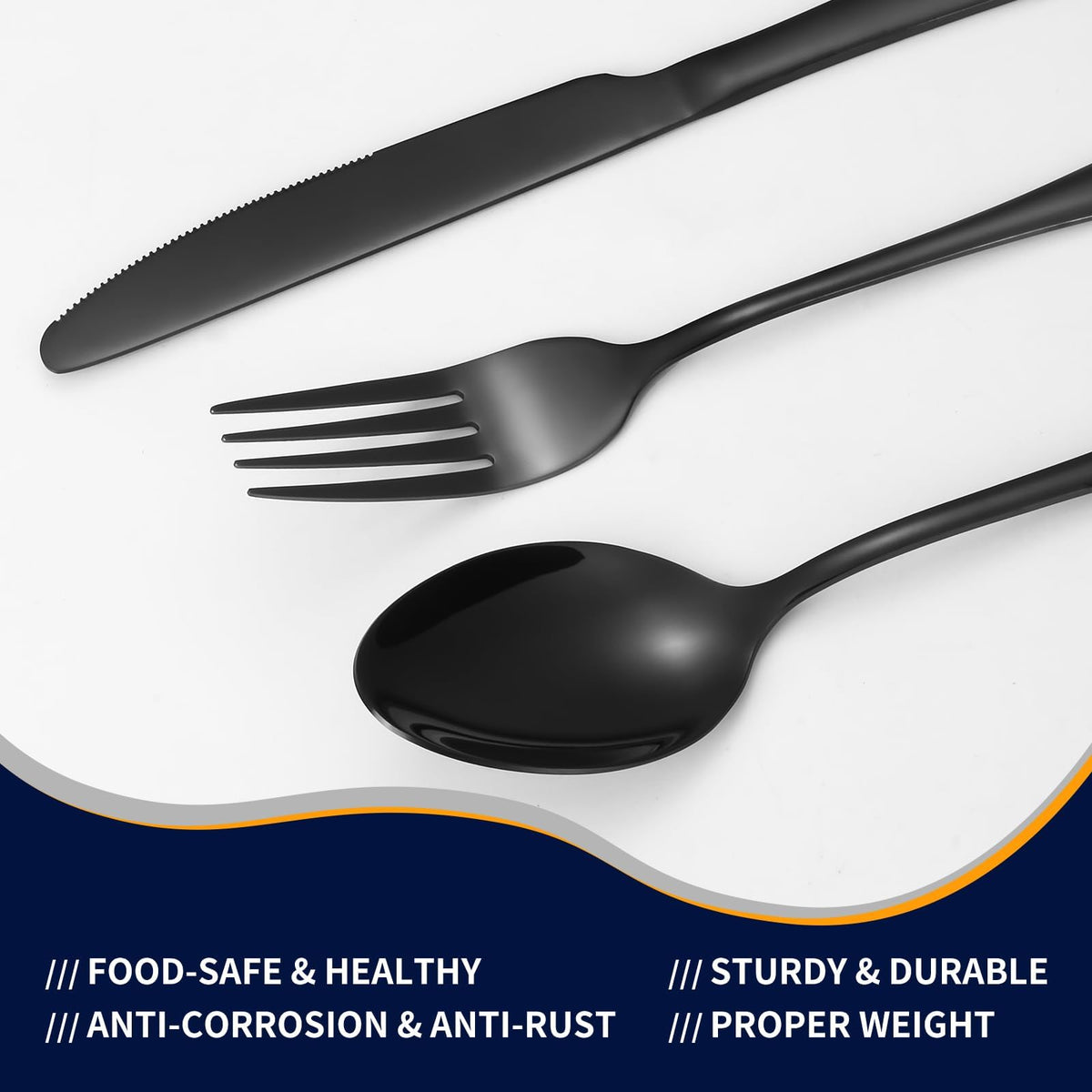 Lazycorner mirror-polished silverware adds modern shine to any table setting.