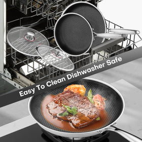 Lazycorner 12-inch triple-layer base highlights fast, uniform heat distribution on any stove