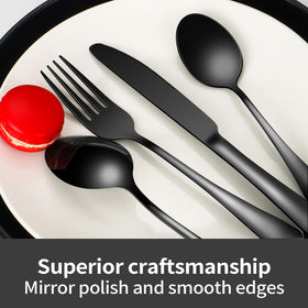 Lazycorner service-for-10 flatware set for family meals and entertaining.